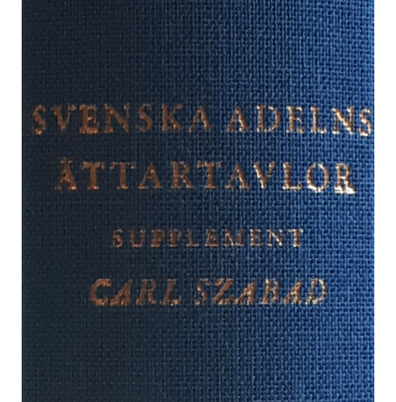 Den svenska adelns ättartavlor Supplement, rygg
