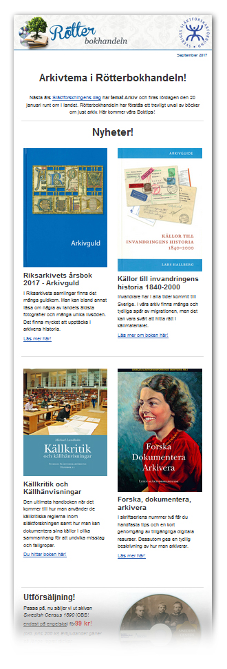 Nyhetsbrev Rötterbokhandeln